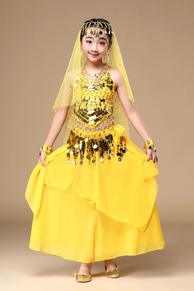 Новинка 2017 года комплекты для Танцев Живота девочек Одежда танцев качественное