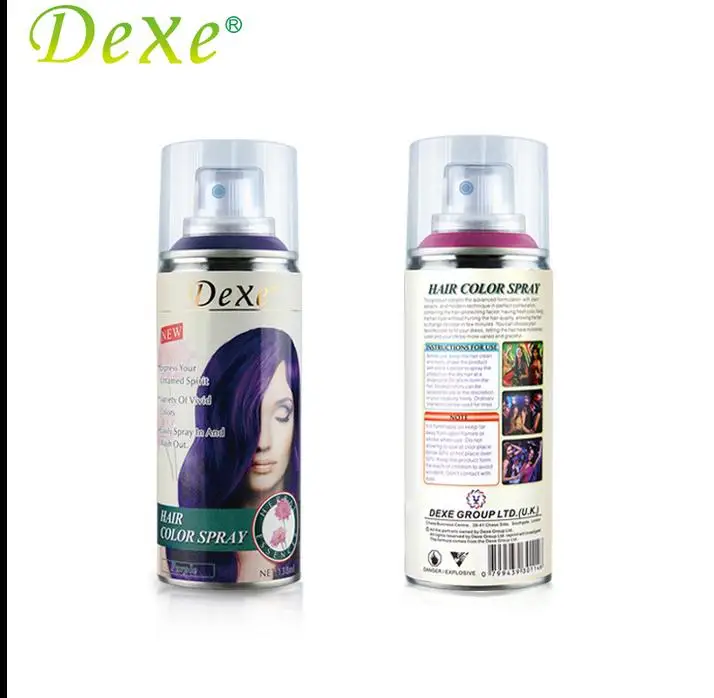 Dexe черный фиолетовый серый цветной спрей для волос легкий окрашивание Уход за