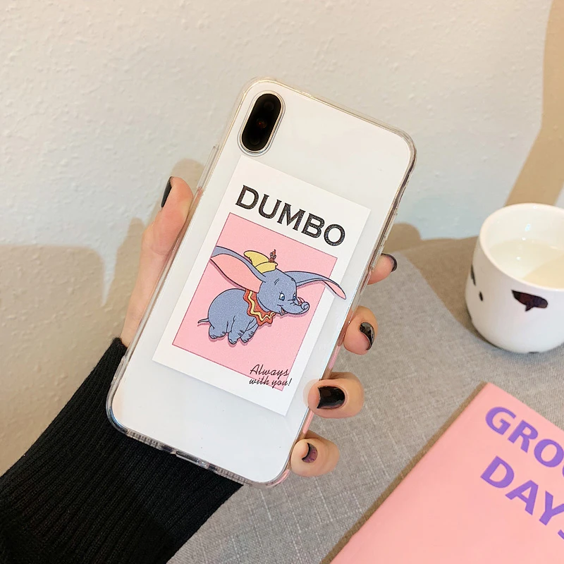GlamPhoneCase Прозрачный чехол для телефона С Рисунком Слона iPhone XS Max XR X 8plus 8 7plus 7 6 S/6 Plus