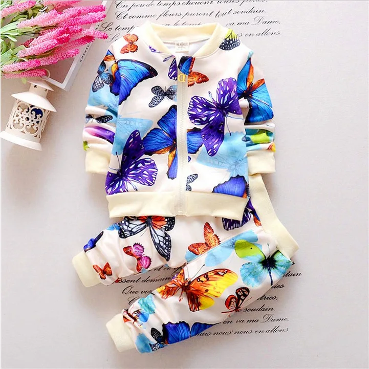 Комплект одежды для маленьких девочек весенне-осенний Повседневный хлопковый