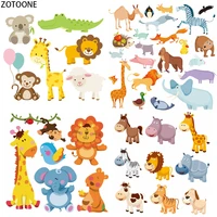 zotoone cute animals mix patches for body iron on transfer patch t shirt washable applications for kid heat transfer on clothing