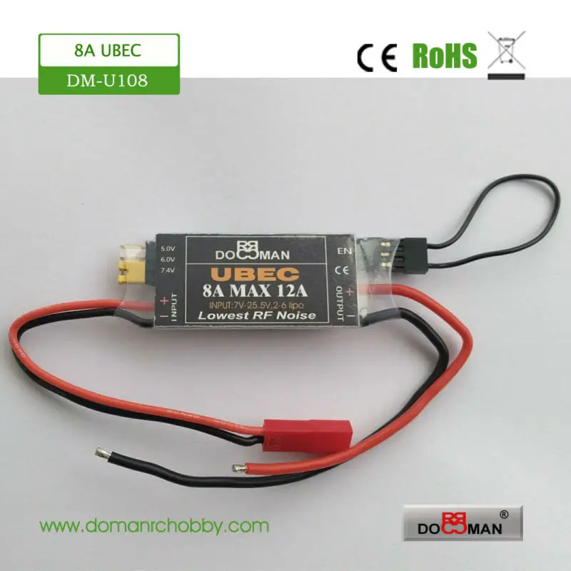 1 шт./лот 8A UBEC DOMAN RC высокое напряжение 5 В/6 В/7 4 В выход 2s 6S/7 25 в режим входного