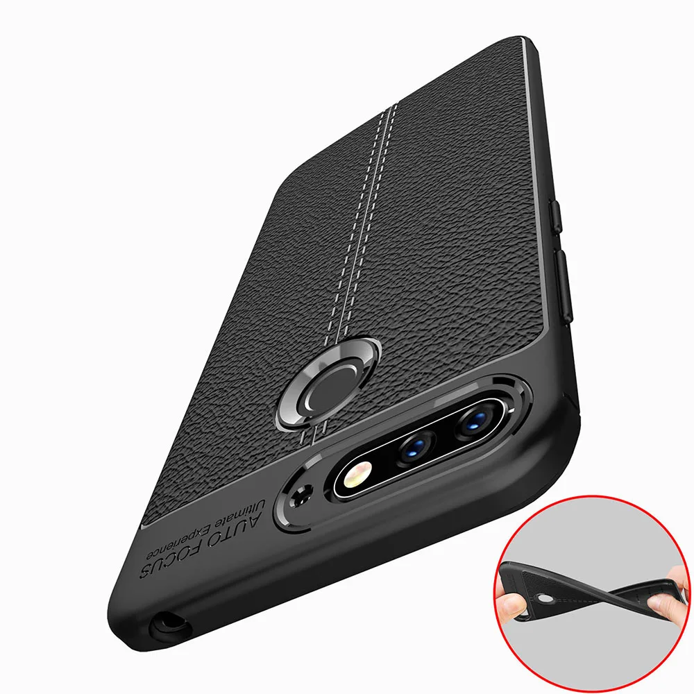 Текстурированный чехол Lichee для Huawei Honor 7C Honor7C Pro телефона на заднюю панель с