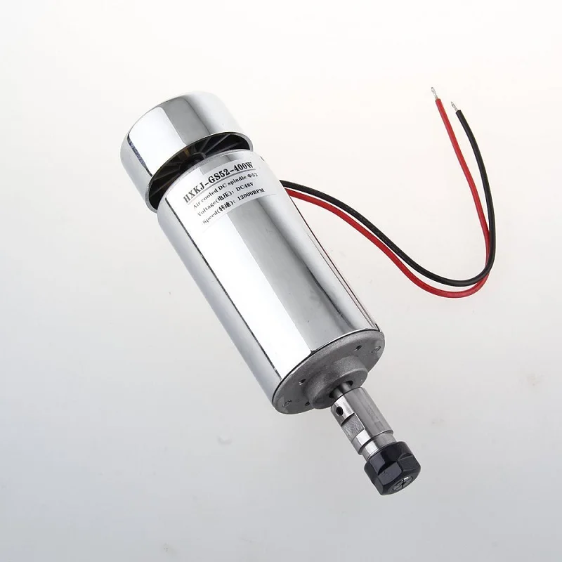 Высокая скорость DC12V-48V 500 Вт мотор шпинделя DIY гравировальный станок шпиндель ER11 щеточный шпиндель с воздушным охлаждением - Цвет: 400w