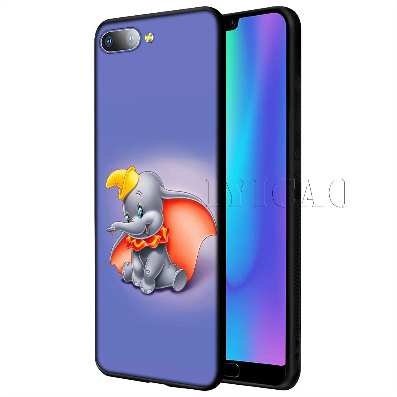 Мягкий силиконовый чехол для телефона IYICAO Dumbo elephant Huawei Y9 Y7 Y6 Prime 2019 Honor 20 8C 8X 8 9 9X 10 Lite