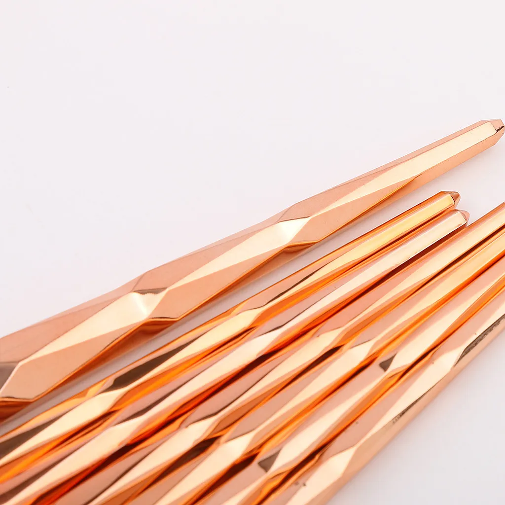 7pcs rose gold makeup brushes professional plastic Foundation brush Eyebrow Eyeshadow Mak eup Brushes brochas maquillaje | Красота и