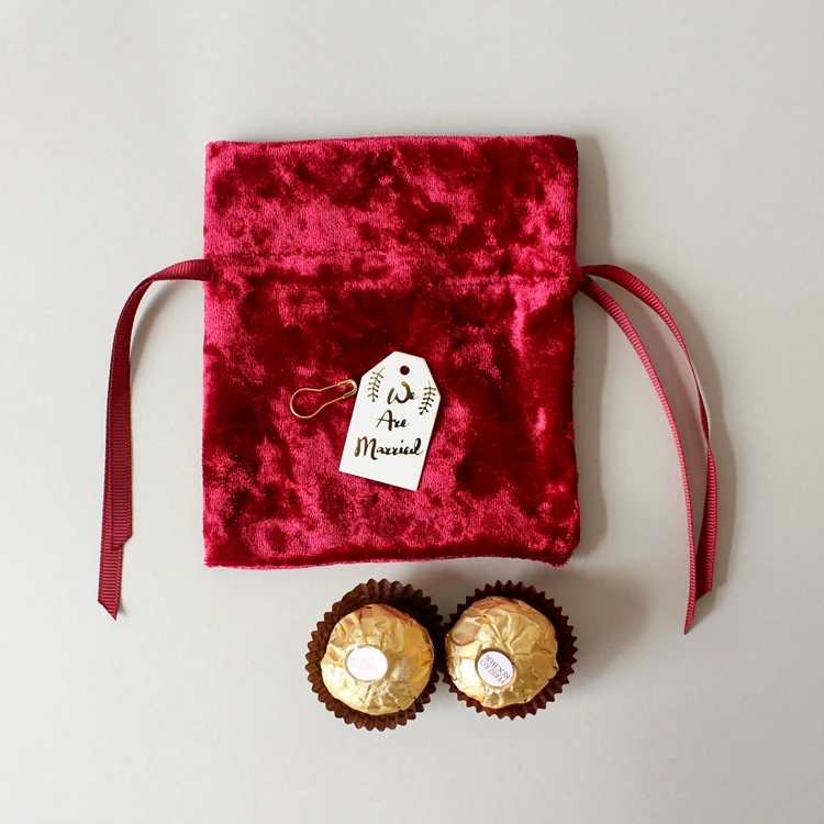 5 шт. бесплатная доставка Высококачественная бархатная сумка праздничная