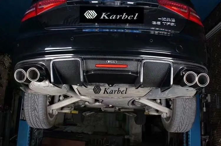 Углеродная волокна гоночного диффузор, губа на задний бампер для Audi A4 B8.5 седан 4-дверь 2012