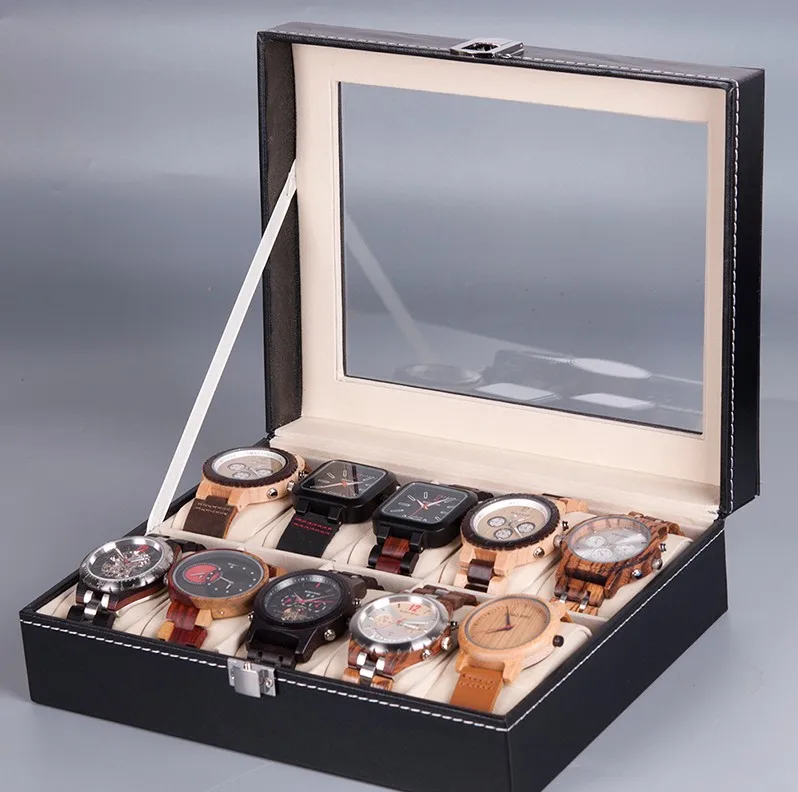 LISM 2 3 6 12 20 24 Grids PU Slots Wrist Watch Display Box Storage Holder Organizer Case Jewelry Dispay | Наручные часы