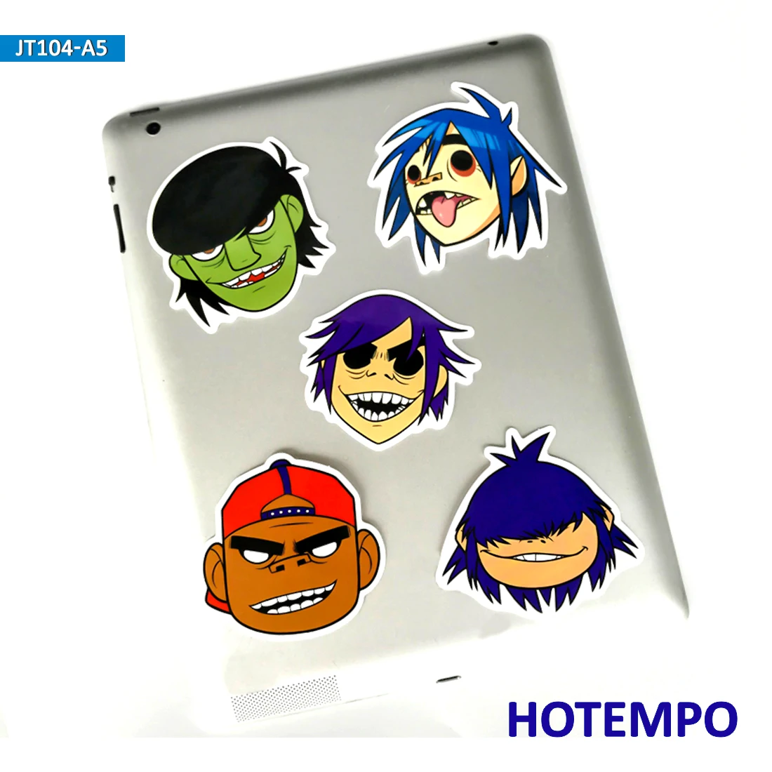 5 шт. крутые размытые наклейки Gorillaz Music Band, Мультяшные наклейки для мобильного телефона, ноутбука, багажа, гитары, чехол, скейтборд, велосипед, наклейки для автомобиля