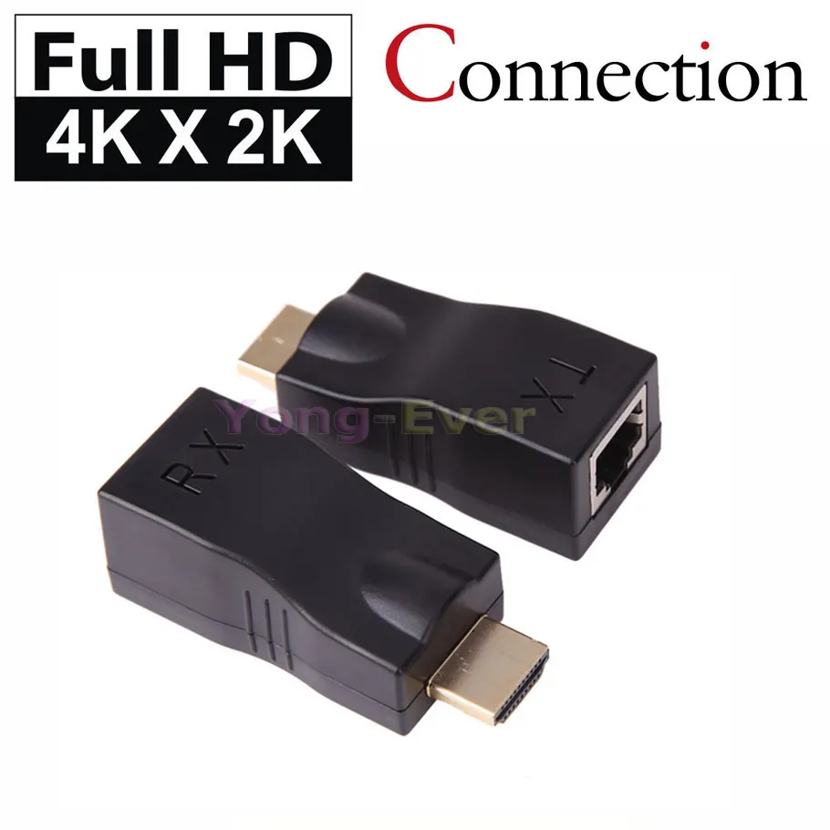 100 футов HDMI 2 0 Один RJ45 CAT5E CAT6 CAT 5e/6 UTP LAN Ethernet 30M расширитель ретранслятор HD 4K 1080P для