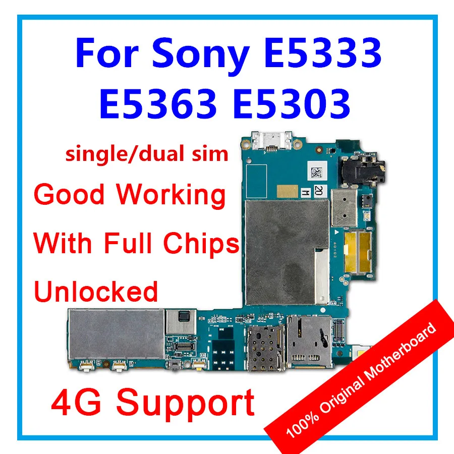 Разблокированная оригинальная материнская плата для sony Xperia C4 E5333 E5363 E5303 материнская плата Android OS материнская плата с полным чипом