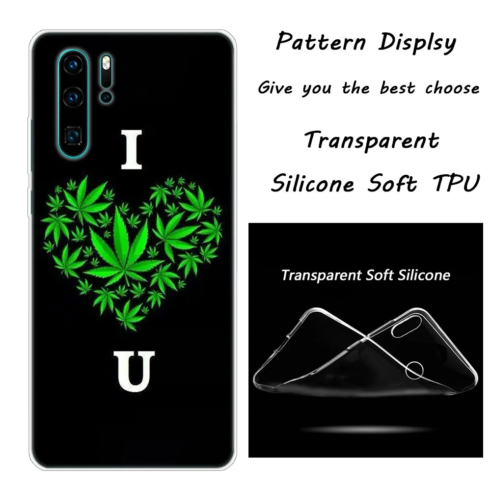 006 Abstractionism Art high weed Luxury Silicone Phone Case for Huawei P30 P20 Pro P10 P9 P8 Lite P Smart Z Plus NOVA 3 3i - Color: 006