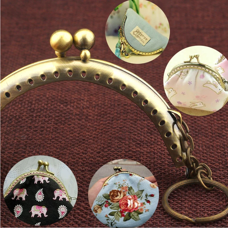 8 5 см круглая металлическая оправа для кошелька с кольцом сумки клатчи