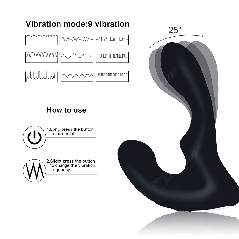 Prostatitis Massager Male Anal Plug Vibrator Butt Prostate Massaging Devices Men Masturbator Adult Sex Toys For |