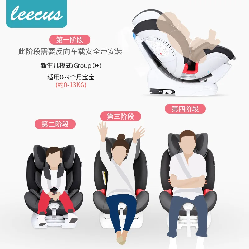 Детское безопасное сиденье автомобильное для детей 0 4 12 лет детское Isofix