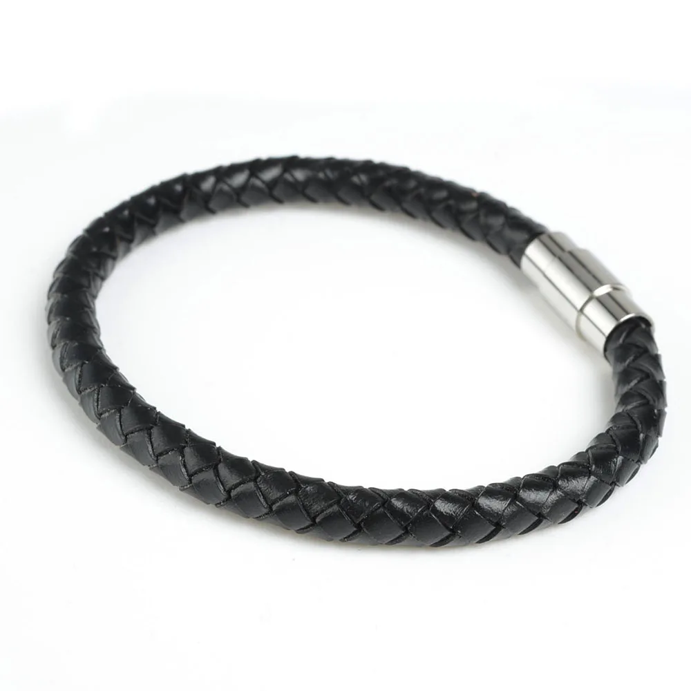 Новый модный очаровательный браслет женский из натуральной кожи нержавеющей