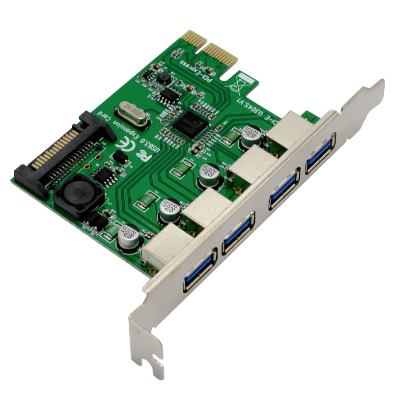 Плата расширения PCI Express с 4 портами USB 3 0 E на адаптер преобразователь для x1 x4 x8 x16