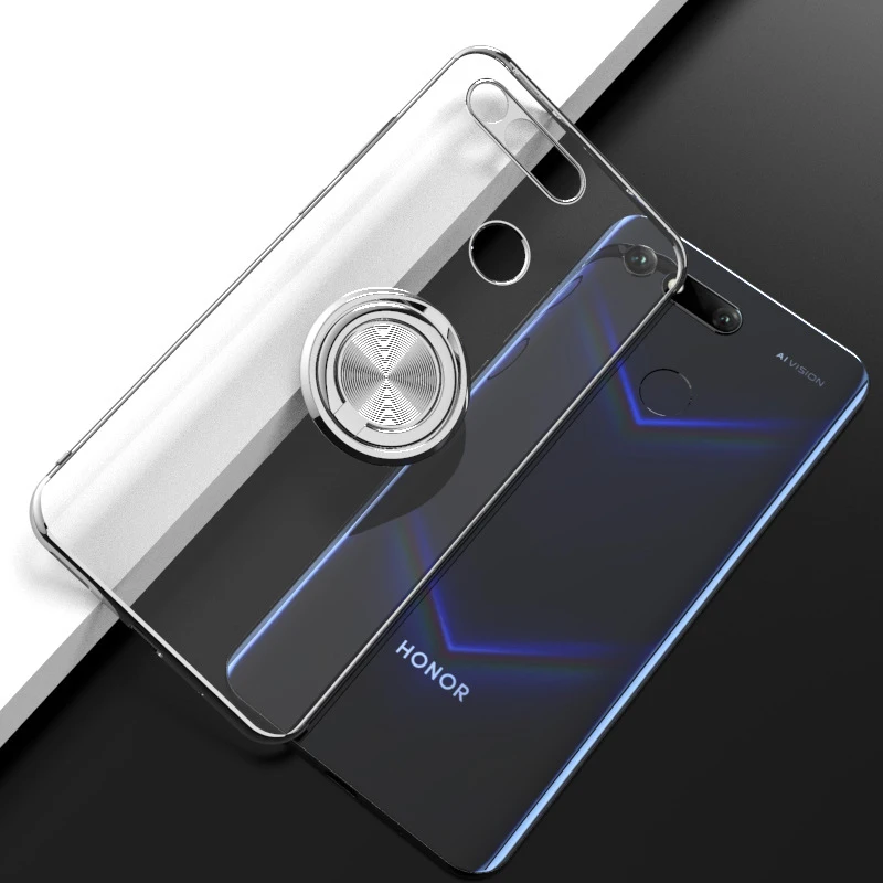 Silver Мягкий чехол для huawei Honor 20 20s 8A 20i 8X8 S V20 View V10 10 Lite 10i 7X Невидимый Прозрачный чехол - Цвет: Silver