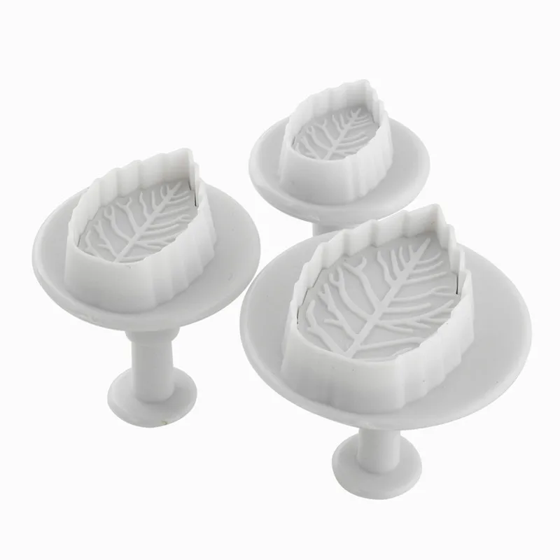 3 шт. торт листок розы Плунжер для сахарной мастики украшения Сахар ремесло форма