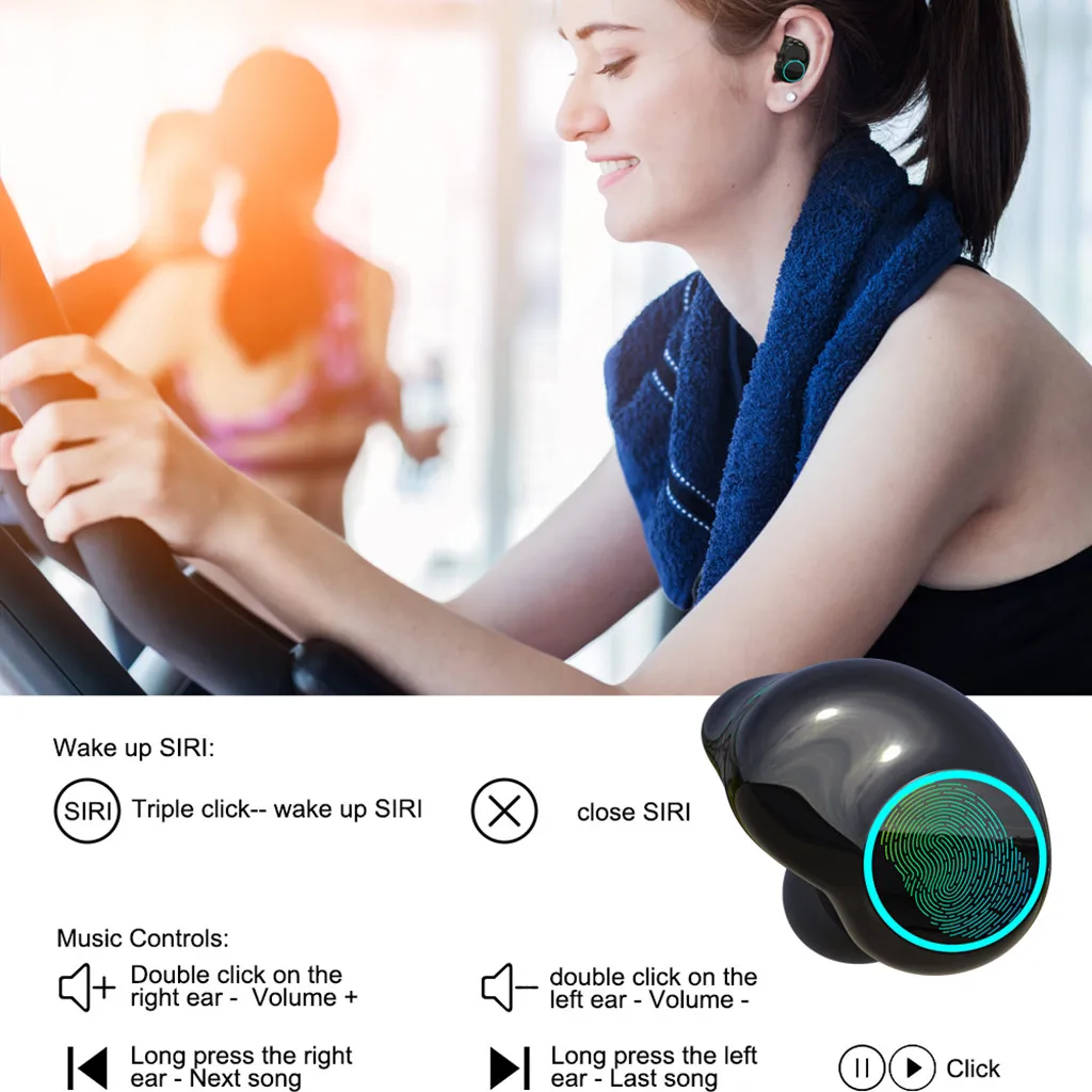 Bluetooth наушники 5 0 Hi-Fi беспроводные гарнитуры мини HiFi Звук Спорт водонепроницаемый