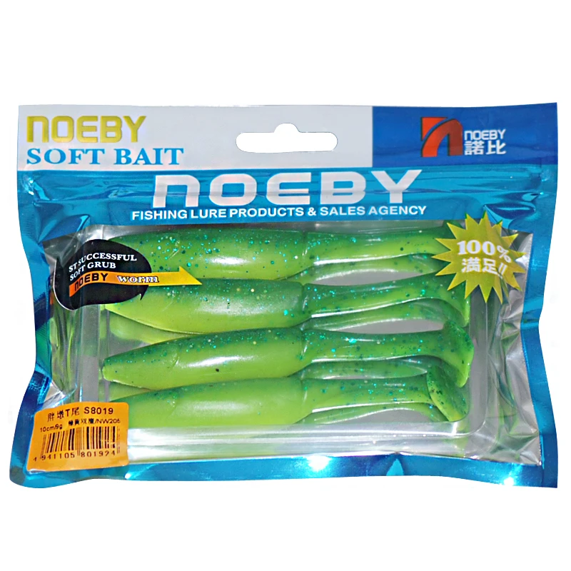 Noeby Мягкая приманка 7 см 10 12 5 15 T образный хвост для рыбной ловли силиконовые