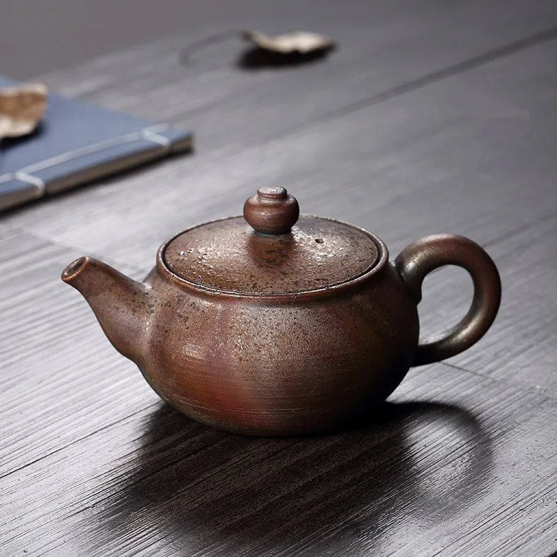

Creative Ceramic Coarse Pottery Xishi Teapot Chinese Kung Fu Tea Set Handmade Vintage Pu'er Pot Drinkware Tea Kettles Teaware