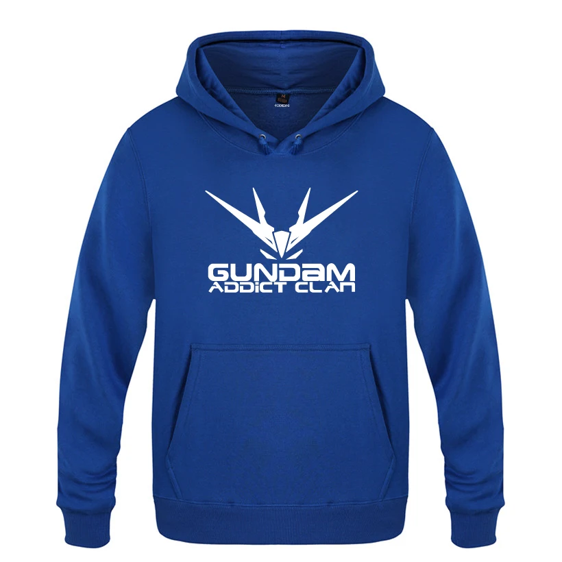 Мужская толстовка с капюшоном Gundam Addict Clan флисовый пуловер героями мультфильмов