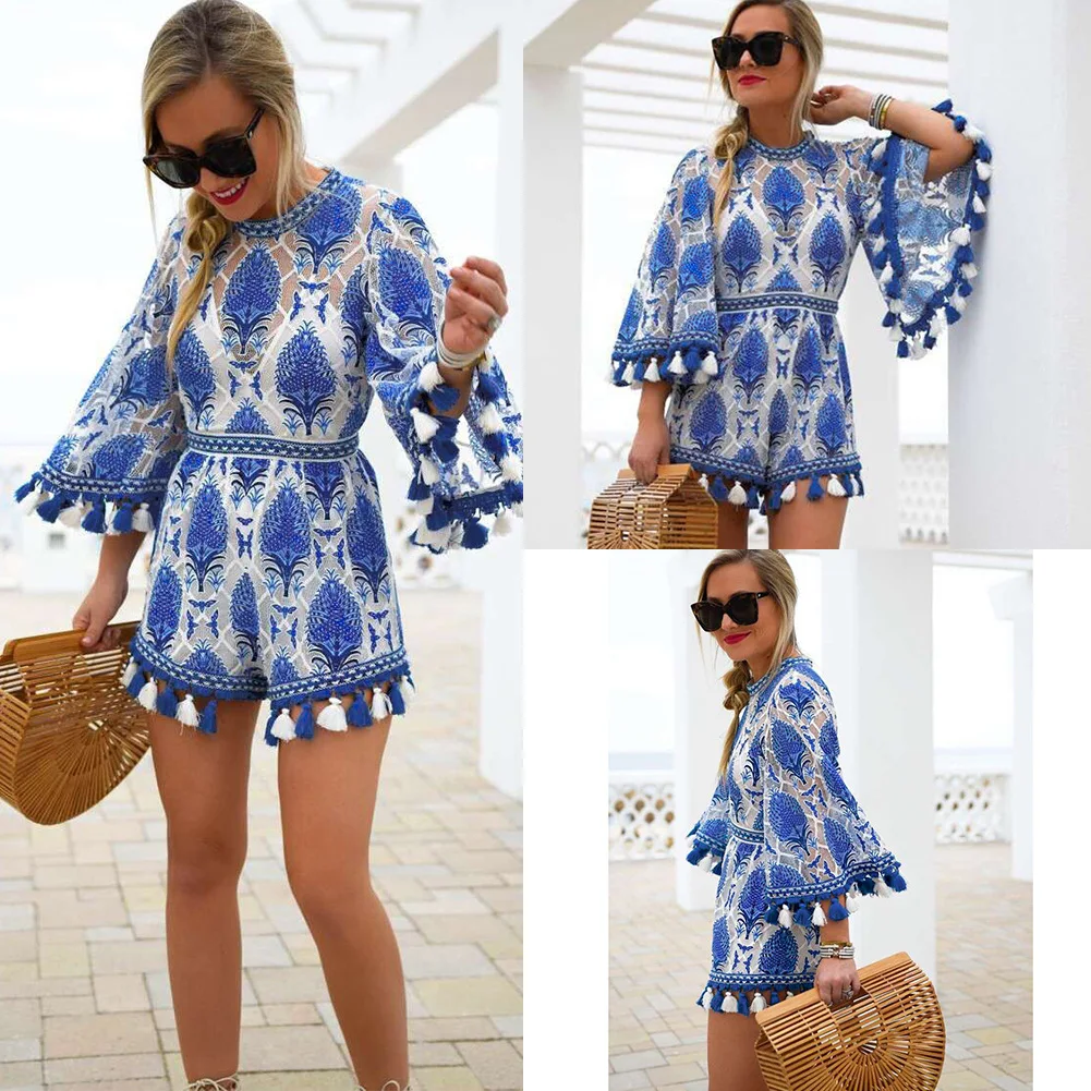 

2018 New Arrival Summer Women Dress Tassel Bohemian Dresses High Quality