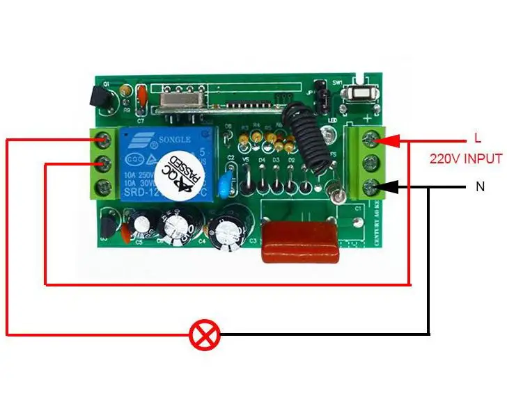 Универсальный умный hoem 433/315mhz 220 v 1 ch беспроводной пульт дистанционного