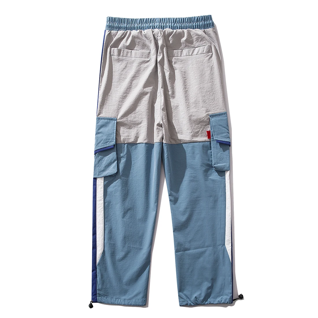 Брюки-карго мужские в стиле хип-хоп модные штаны пэчворк с боковой полосой