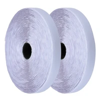 2 rolls 2cm 25m white hook and loop self adhesive magic tape fastener strong tape hook and loop strip tape adhesive