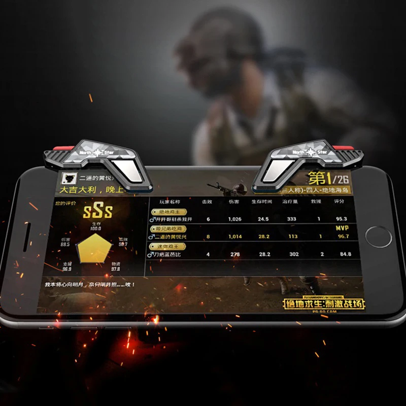 Jeebel Кнопка триггера для мобильного телефона PUBG огонь цель ключ смартфон триггер