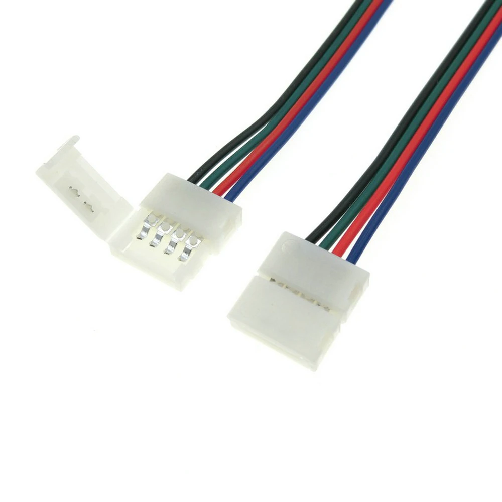 20X 4pin 10 мм разъем провода двойные соединители для RGB 5050 Светодиодный полоски Длина