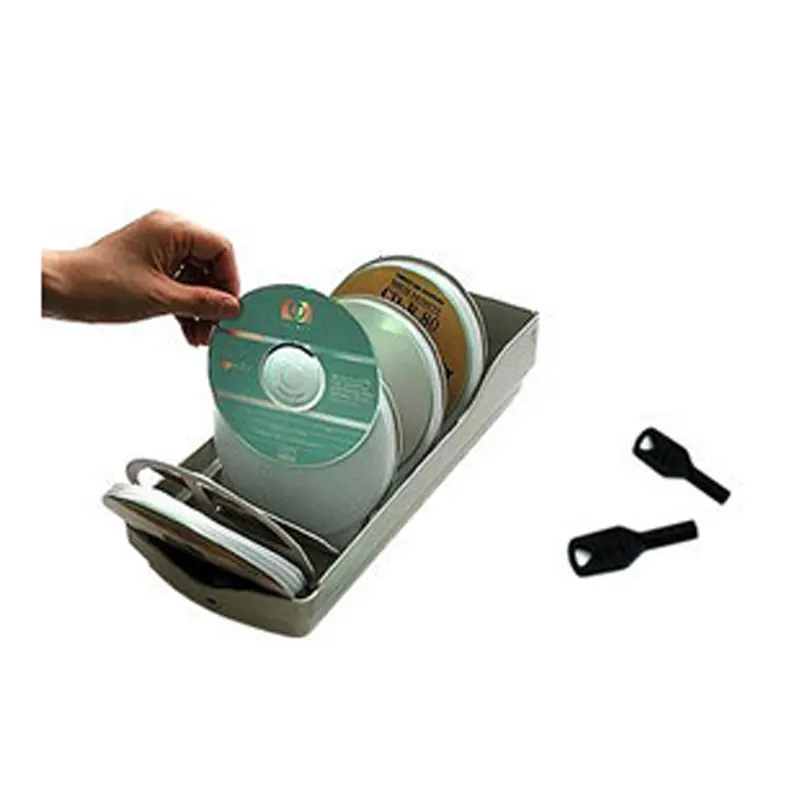 Ymjywl чехол для CD 120 емкость тарелки загружена с кассетой CD/DVD коробка с противоугонным замком от детей Llock для автомобиля и дома