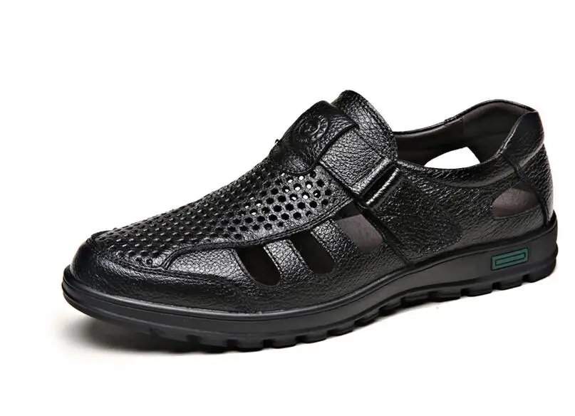 Сандалии мужские из натуральной кожи Повседневная дышащая обувь в рыбацком