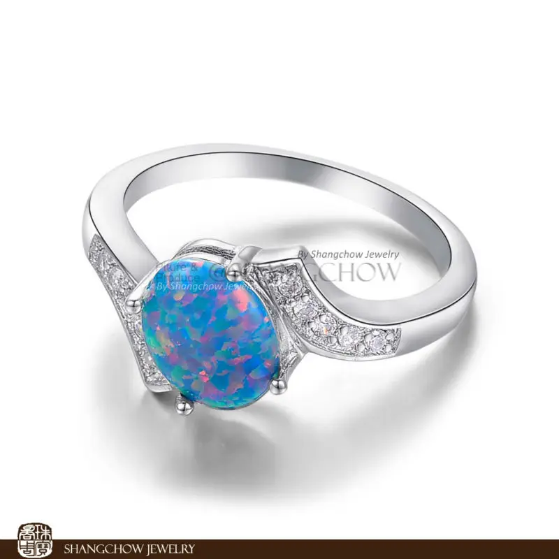 Новый! Женское Винтажное кольцо из стерлингового серебра 925 пробы с синим