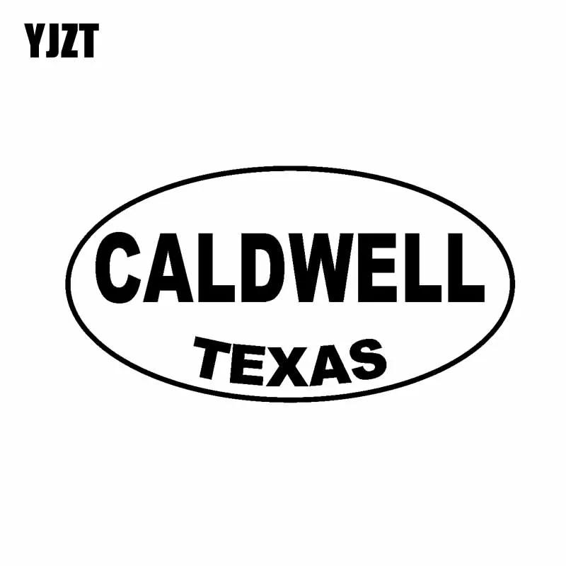 YJZT 13 4 см * 7 2 CALDWELL Техасский Овальный бампер Автомобильная Наклейка Виниловая