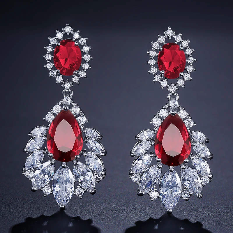 Новая Элегантная люстра AAA + кубический цирконий длинные большие хрустальные