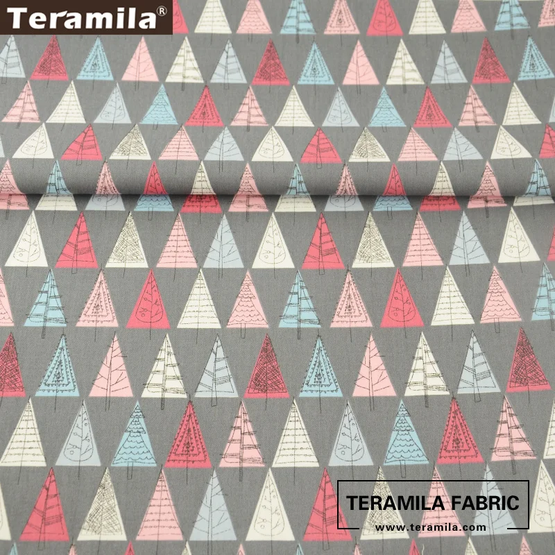 Ткань Teramila с рисунком мультяшных деревьев, хлопок, высокое качество, ткань для шитья, лоскутное шитье, куклы Tecido CM