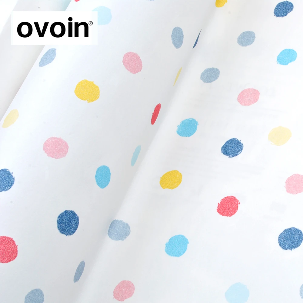 Color Polka Dots Children Wallpaper Girls Bedroom Wall Paper Roll Boy Kids Wallpapers for Baby Room | Обустройство дома