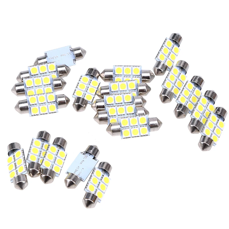 POSSBAY 20 шт. 36 мм 5050 6SMD белый микро общий автомобиль гирлянда для салона Купол