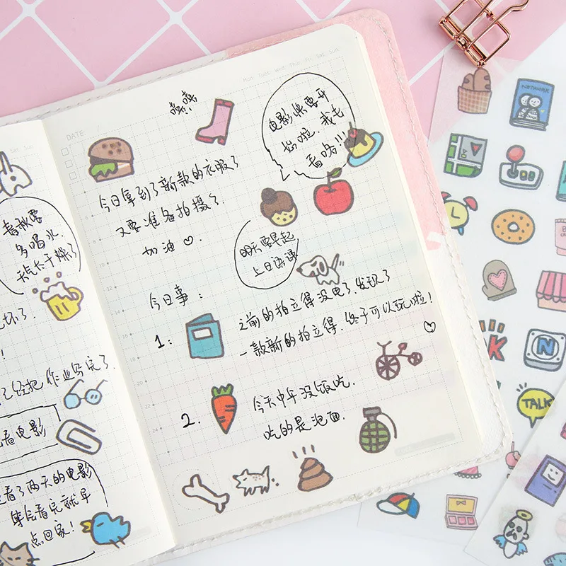 6 листов/упаковка декоративные наклейки сделай сам|Канцелярские наклейки| |