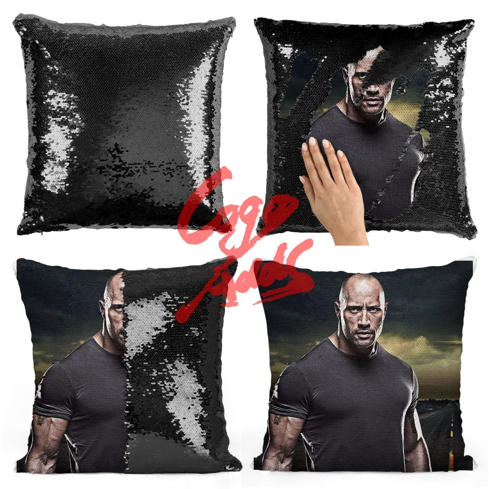 Дуэйн Джонсон Свадьба День рождения фото подушка со стразами чехол Non сплетенный