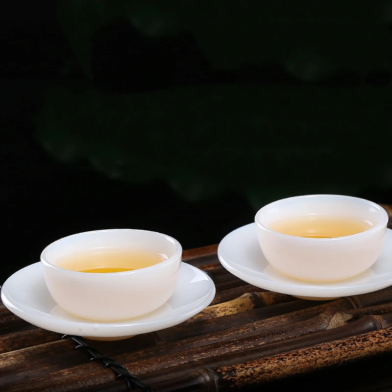 Белый нефритовый фарфор чашки ручной работы керамический кунг фу чайный набор