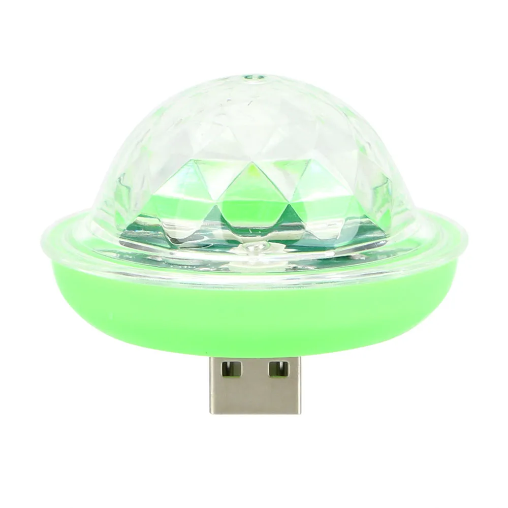 B type Green YOSOLO декоративная лампа Автомобильный светодиодный светильник DJ RGB лампа USB Клубная Дискотека магический сценический светильник Авто интерьерный светильник орнамент - Название цвета: B type Green