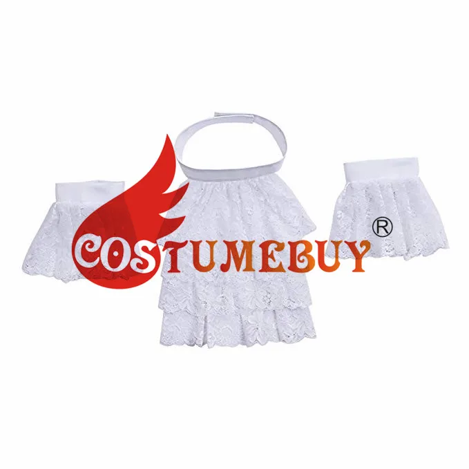 Costumebuy съемный воротник белый черный Викторианский кружевной воротник с рюшами жабо для мужчин стимпанк воротник наручные манжеты пират реквизит