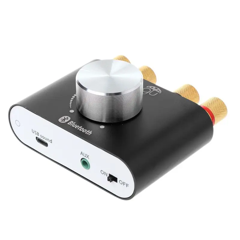 1 комплект 2x50 Вт Мини цифровой усилитель с Bluetooth HiFi стереоусилитель домашний аудио адаптер питания конвертер