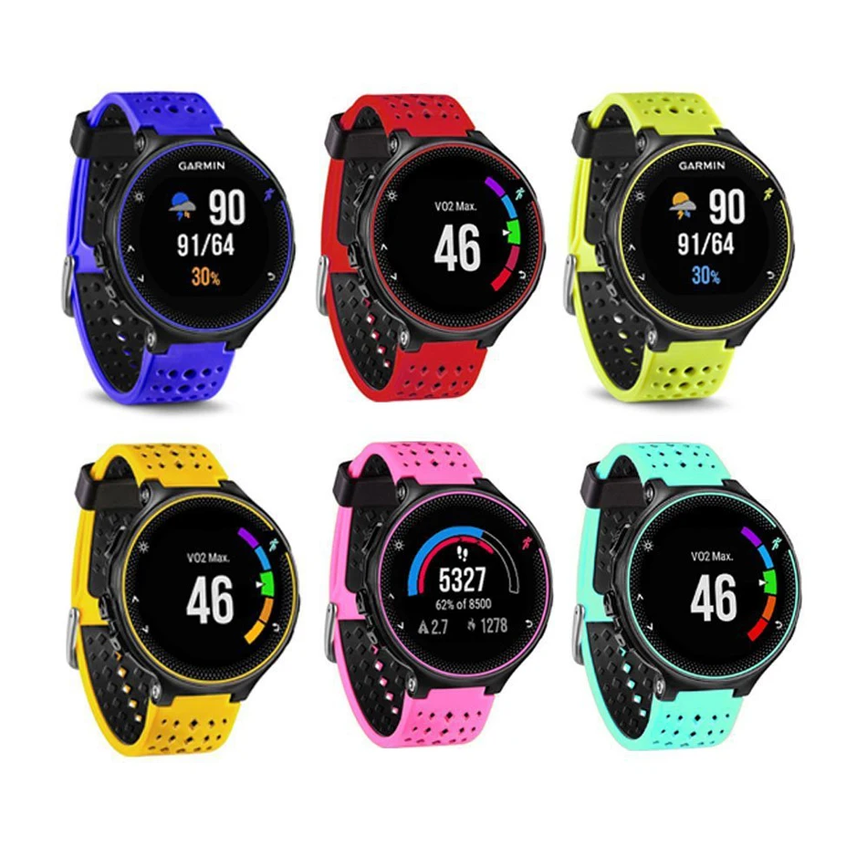 Мягкий силиконовый сменный ремешок для часов Garmin Forerunner 230/235/630 спортивный ремешок