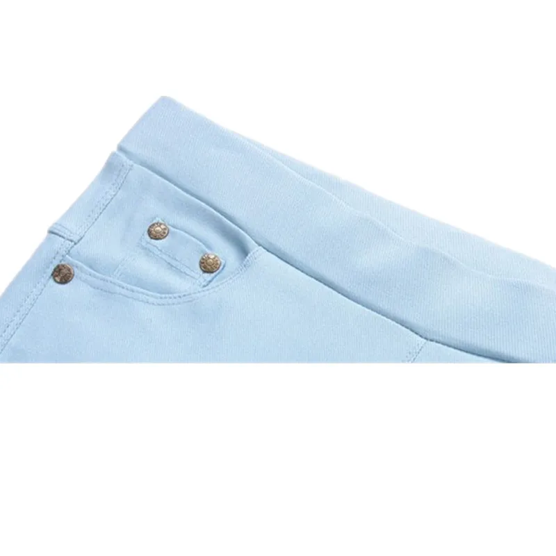 S XL Осень Новая Мода Карманные Cutton Брюки Карман Заклепки Карандаш Черный И Белый